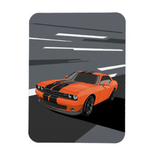 Challenger Orange Magnet