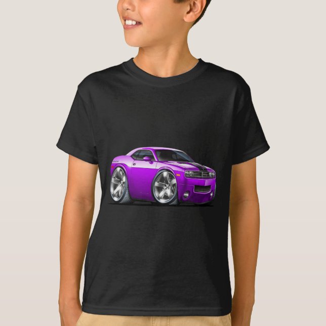 Challenger Purple Car T-Shirt (Front)