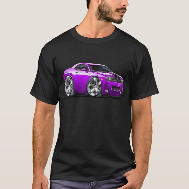 Challenger Purple Car T-Shirt (Front)