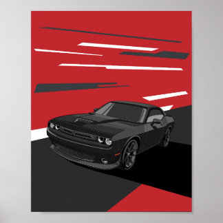 Challenger RT black Poster