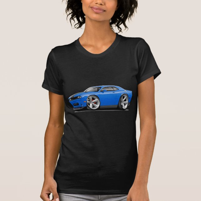 Challenger SRT8 Blue-Black Car T-Shirt (Front)