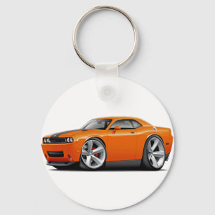 Challenger SRT8 Orange-Black Car Key Ring