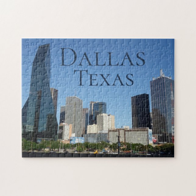 Challenging Dallas Texas Skyline Jigsaw Puzzle (Horizontal)