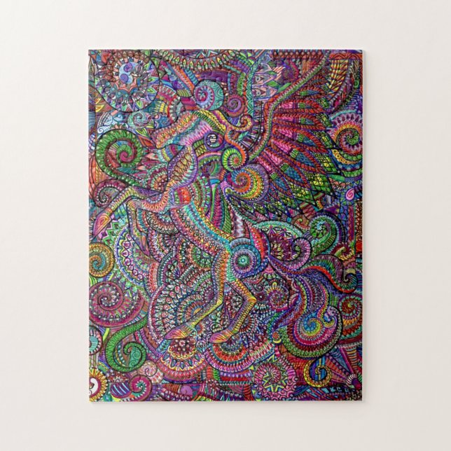 Challenging Jigsaw Unicorn Mandala Artwork Jigsaw Puzzle (Vertical)