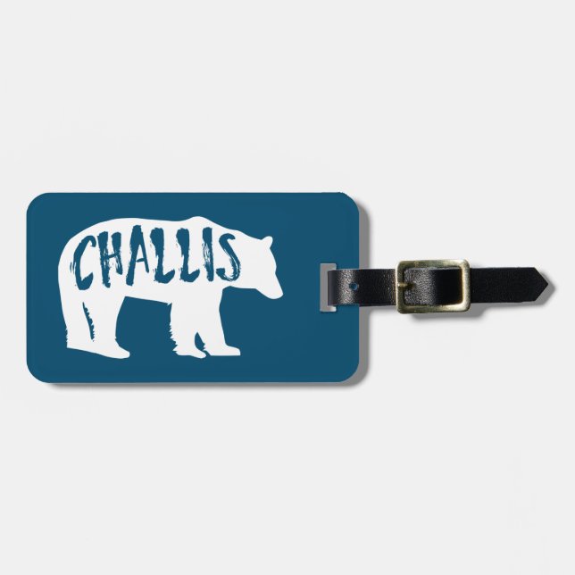 Challis Idaho Bear Luggage Tag (Front Horizontal)