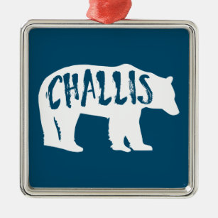 Challis Idaho Bear Metal Tree Decoration