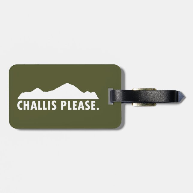 Challis Idaho Please Luggage Tag (Back Horizontal)