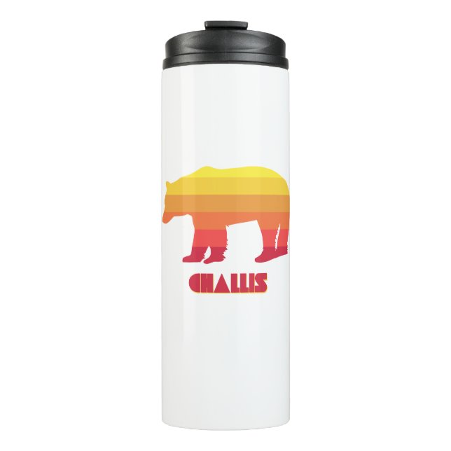 Challis Idaho Rainbow Bear Thermal Tumbler (Front)