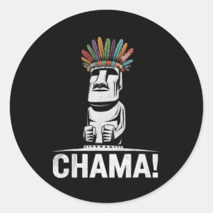 Chama Fighter Mma Fan Jjb Boxing Muay Thai Kickbox Classic Round Sticker