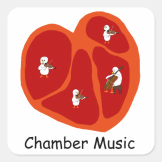chamber music square sticker