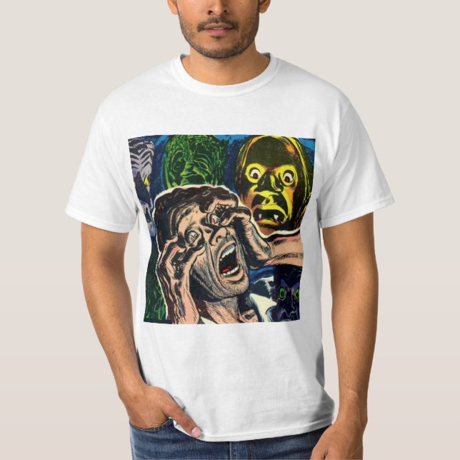 Chamber of Chills Classic Comic Book Art T-Shirt (Front)
