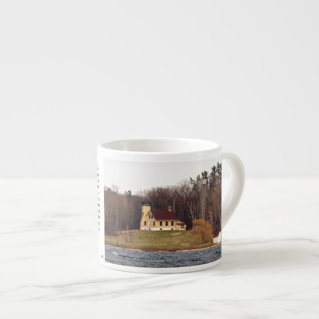 Chambers Island Light espresso mug (Front Right)