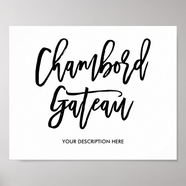 Chambord Gateau Sign (Front)