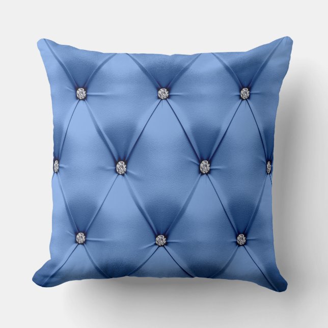 Chambray Blue Beautiful Diamond Truffle  Pillows (Front)