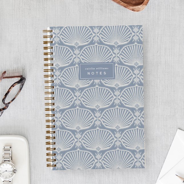 Chambray Blue | Deco Fans Personalised Notebook (Creator Uploaded)