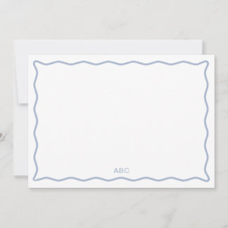 Chambray Wavy Trim Note Card