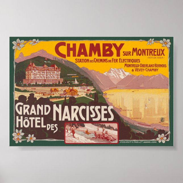 Chamby sur Montreux Vintage Poster ca. 1910s (Front)