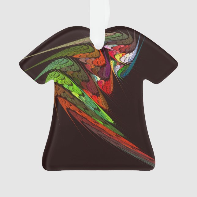Chameleon Abstract Art Acrylic Shirt Ornament (Front)
