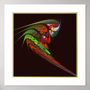 Chameleon Abstract Art Foil Prints