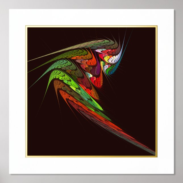 Chameleon Abstract Art Foil Prints (Front)