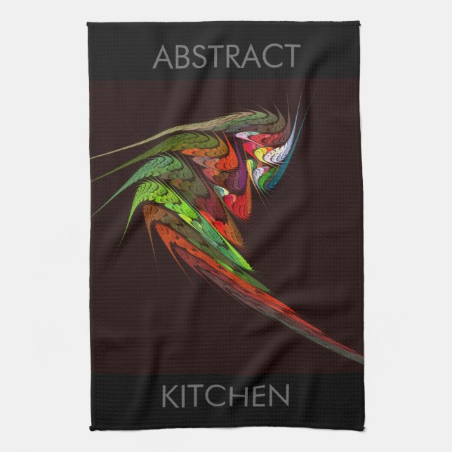 Chameleon Abstract Art Kitchen Towel (Vertical)