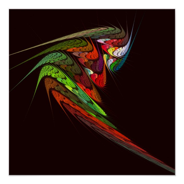 Chameleon Abstract Art Poster (Front)