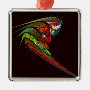 Chameleon Abstract Art Square Metal Tree Decoration