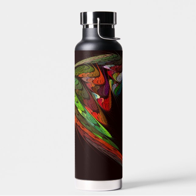 Chameleon Abstract Art Water Bottle (Left)