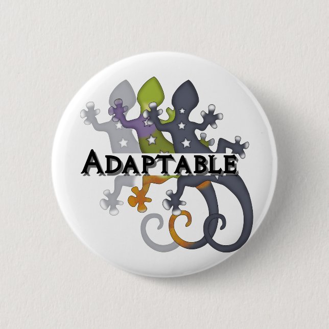 Chameleon Adaptable 6 Cm Round Badge (Front)