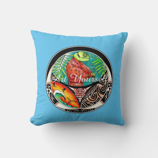 Chameleon Art Drawing Cushion (Front)