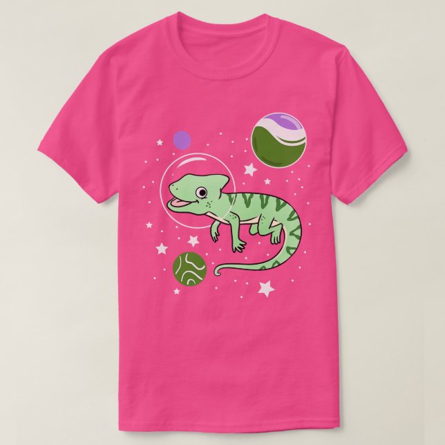 Chameleon Astronaut Genderqueer Pride  T-Shirt (Design Front)