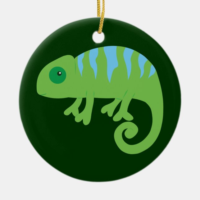Chameleon Ceramic Tree Decoration (Front)