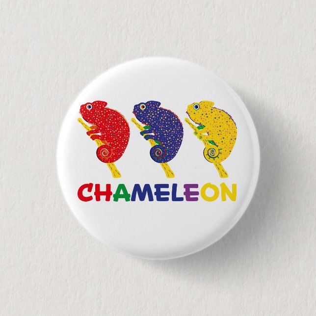 Chameleon Changing 3 Cm Round Badge (Front)