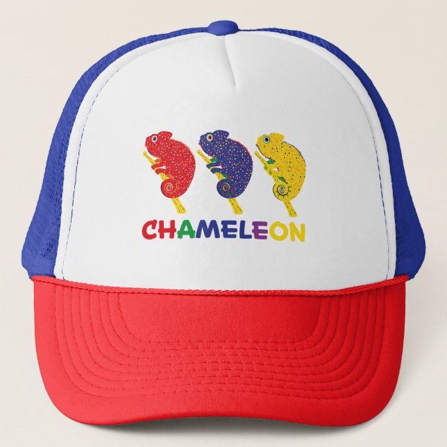 Chameleon Changing Colours  Trucker Hat (Front)