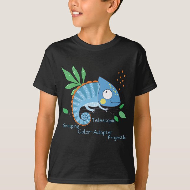 Chameleon - Coloured Lizard - Educate T-Shirt (Front)