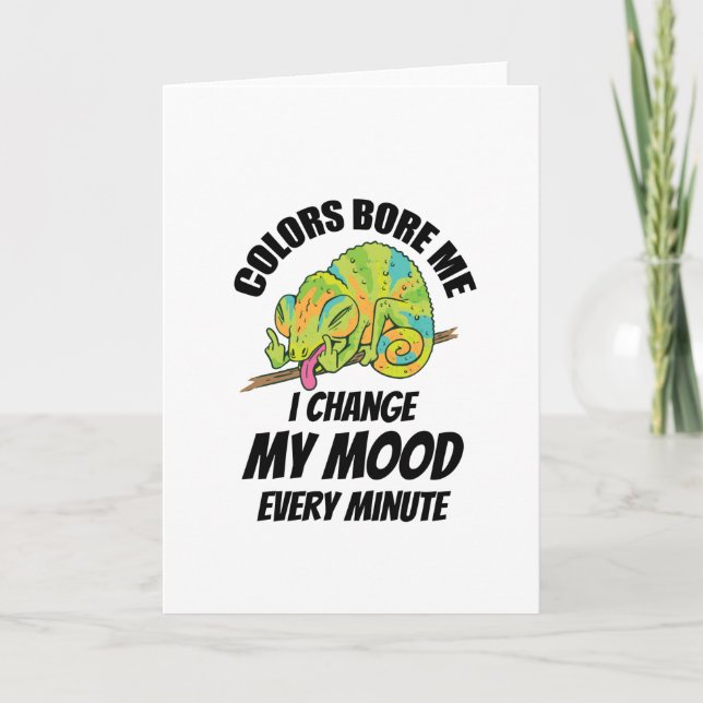 Chameleon - Colours Are Boring Card (Front)