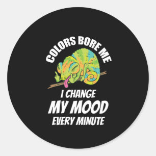 Chameleon - Colours Are Boring Classic Round Sticker