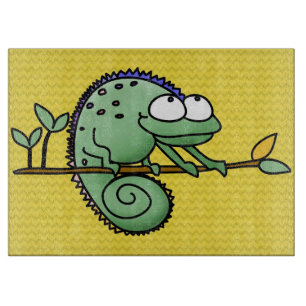Chameleon Cute Funny  Cutting Board