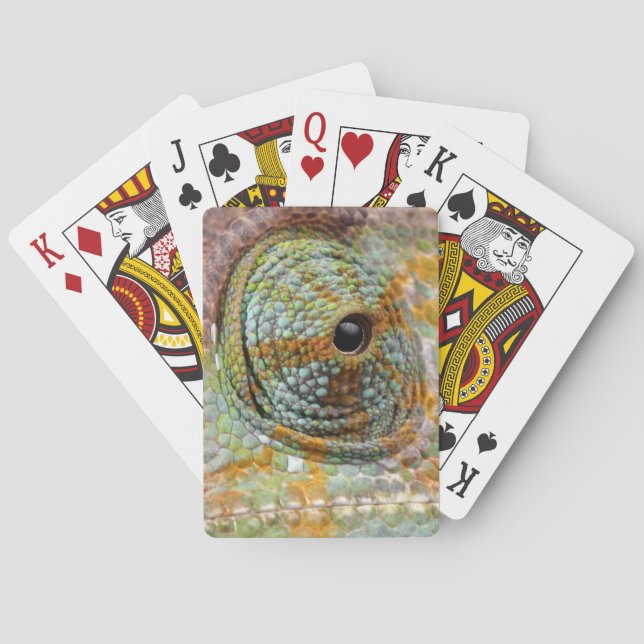 Chameleon Eye Mod Stylish Animal Playing Cards (Back)