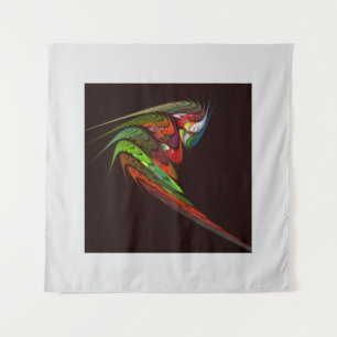 Chameleon Fractal Abstract Art in Vibrant Motion Tapestry
