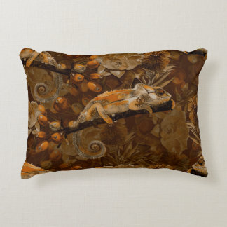 Chameleon Garden Throw Pillow