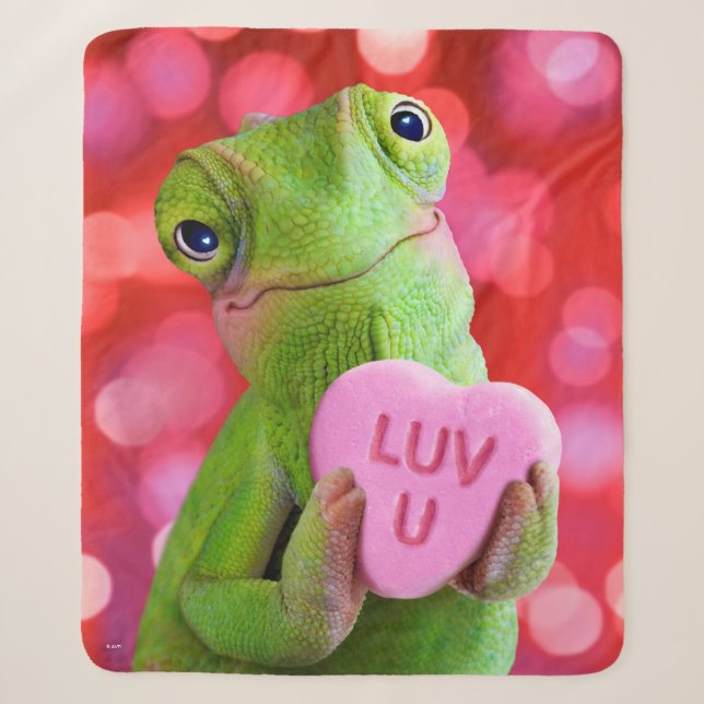 Chameleon Heart (Luv U) Sherpa Blanket (Front)