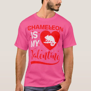 Chameleon Is My Valentine Heart Shape Chameleon Va T-Shirt
