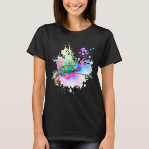 Chameleon Lizard Rainbow Heart Love Glasses Sungla T-Shirt