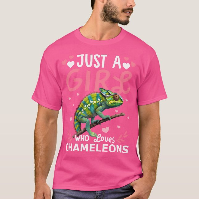 Chameleon Lover Just A Girl Who Loves Chameleons T-Shirt (Front)