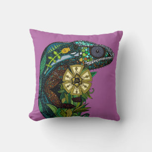 chameleon orchid cushion