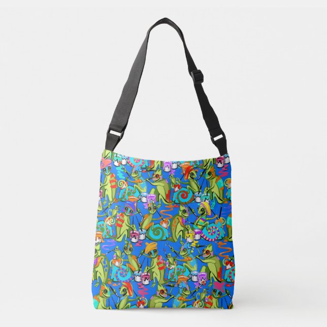 Chameleon Paint Party - Blue Tote (Front)