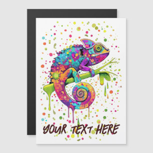 Chameleon Paint Stains Watercolor Style