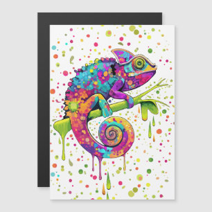 Chameleon Paint Stains Watercolor Style