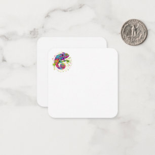 Chameleon Paint Stains Watercolor Style Card